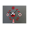 Bricolaje Torre Timón Life Buoy Peces Pequeños Reloj de Pared Silent02