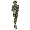 Army Green Drillmaster Costume Cosplay Bar Camouflage Game Uniform