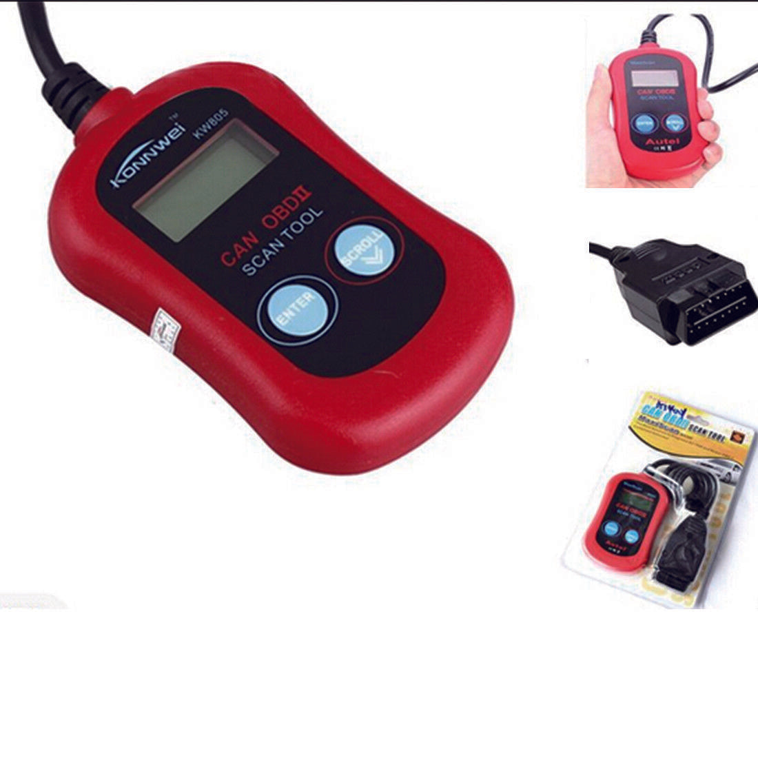 Car Diagnostic Tool KONNWEI KW805 Code Scanner Fault Reader CAN OBD2 OBD II EOBD