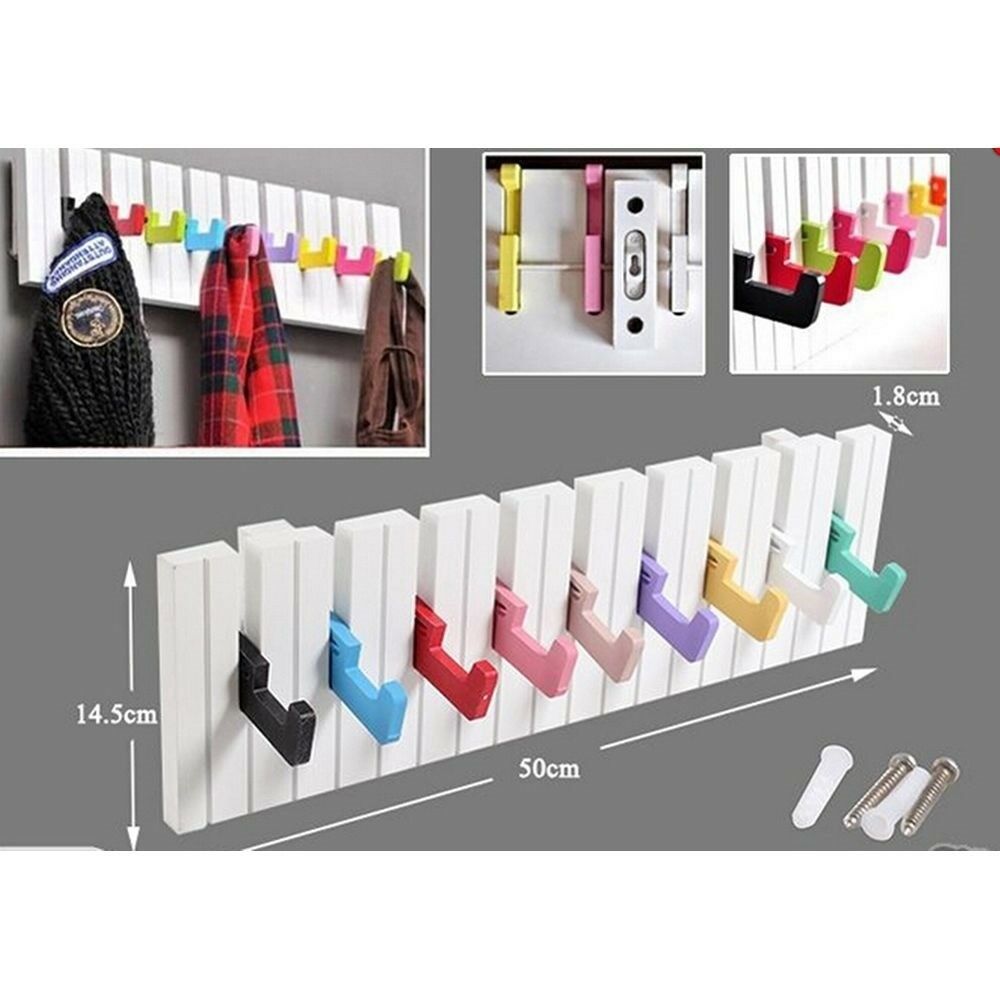 Piano Keyboard Hook  Coat Clothes Bag Rack Hanger   color