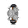 Multi Time-Zone Stainless Steel Quartz Wrist Watch white