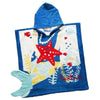 Peignoir Enfant Cartoon Bain Serviette de Plage Long Mer Queue-De-Pie