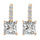 Square Zircon Ear Accessory  gold plated white zircon