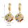 Ear Accessory 18K Gold Galvanized   gold plated purple zircon