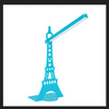 Escritorio Giratoria Mesa Lámpara Led Carga USB Lámpara Táctil París Torre