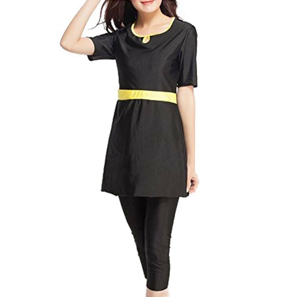 Musilim Swimwear Swimsuit Burqini hw10e  black