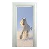 Neuf 3d Diy PVC Imperméable Porte Mur Autocollant Décoration Cheval Blanc Qd029