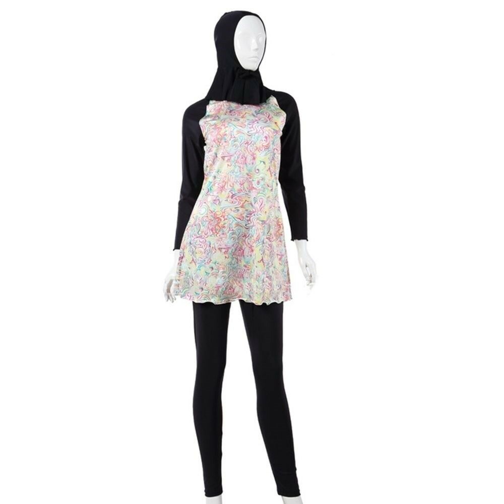 Muslim Swimwear Swimsuit Bathing Suit hw10a   black