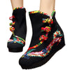 Colorful Phoenix Vintage Beijing Cloth Shoes Embroidered Boots   black  35
