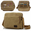 Vintage Hommes Multifonctionnel Canvas Sac à Bandoulière Serviette