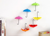 6 Piezas Moda Sombrilla Forma Ganchos de Pared