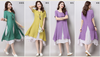 Moderno Asiático Estilo Capas Multi con Abertura Forrado Vestido Túnica
