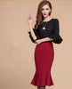 Sexy Slim Stretch Body con High Waist Mermaid Flared Fishtail Pencil Skirt