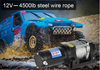 Offroad 4500LB Electric Winch UTE 12V Electric Remote Steel Wire Kit