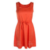 Drawstring Lace-up beautiful Dress Hollow Summer   orange