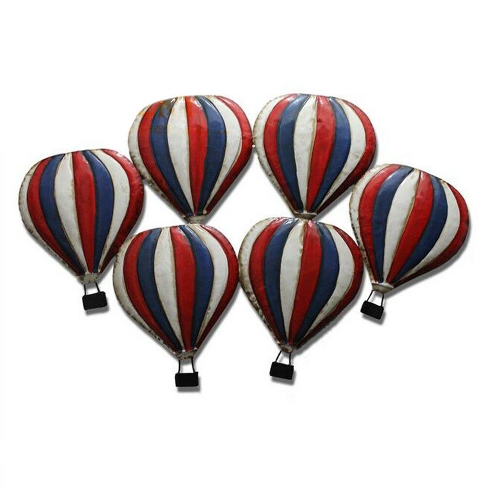 France Iron Balloon Wall Hanging Clock Mediterranean Style