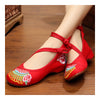 Old Beijing Cloth Embroidered Shoes Round Toe