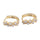 18K Gold Galvanized White Zircon Earrings