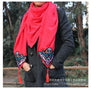 New Linen Embroidery Scarf Woman National Style Scarf Original Applique Opposite