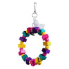 Bird Parrot  Pet Toy Wooden Cotton Rope Snap