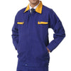 Working Protective Gear Uniform Suit Canvas Garage yellow collar top clothes 170