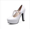 Super High Heel Round Platform Low-cut Women Shoes