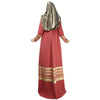 Musulmane Vêtements Manches Longues Doré Robe Rayure