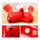 USB 600mA Rechargeable Silent Star Portable Cooling Fan   Red