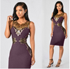 Sexy Bodycon Sundress  Floral Embroidered Boutique Party Dress Event Cocktail