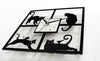 Modisch Kreativ Klein Katze Wanduhr Landschaft Kunst Cartoon Leise