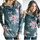 Brand New Womens'Blossom Charm Floral Casual Hoodie Sweatshirt Jumper Top