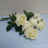 10pcs European Style Vivid Bridal Wedding Artifical Flowers rose Bouquet