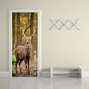 Door Sticker New 3D DIY PVC Waterproof  Door Wall Mural Deer qd059