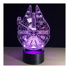 3d Estrella War Halcón Milenario Proyector Noche Bombilla USB Eléctrico