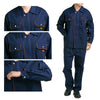 Dark Blue with Orange Edge Working Protective Gear Uniform Welder Jacket   170