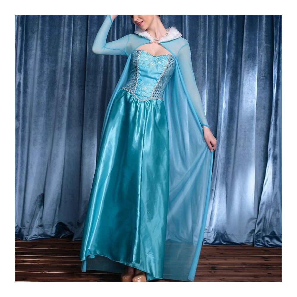 Blue Princess Halloween Cosplay Woman Refinement Costumes