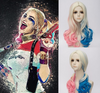 Suicide Squad Harley Quinn Tono 3 Color Ondulación Rizado Cosplay Peluca