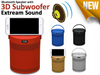 3d Subwoofer Bluetooth Lautsprecher mit Halterung Fm Radio Tf Karte USB 4 Iphone
