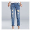 Sommer Locker Versteckt Neunte Jeans Stift Hosen Dunkelblau 26