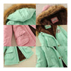 Femme Manches Longues Coton Manteau Faux Agneau Laine