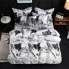 3D Flower Queen King Size Bed Quilt/Duvet Sheet Cover 3PC Set  White Wolf