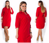 Talla Grande Azul/Negro/Verde / Rojo Camiseta Estilo Largo Vestido Casual