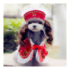 Dog Pet Clothes Cloak Wig Hat Suit   PF20 red