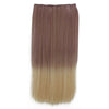 Long Straight Bundles 60cm 23.62" Gradient color hair extension piece 5  clip