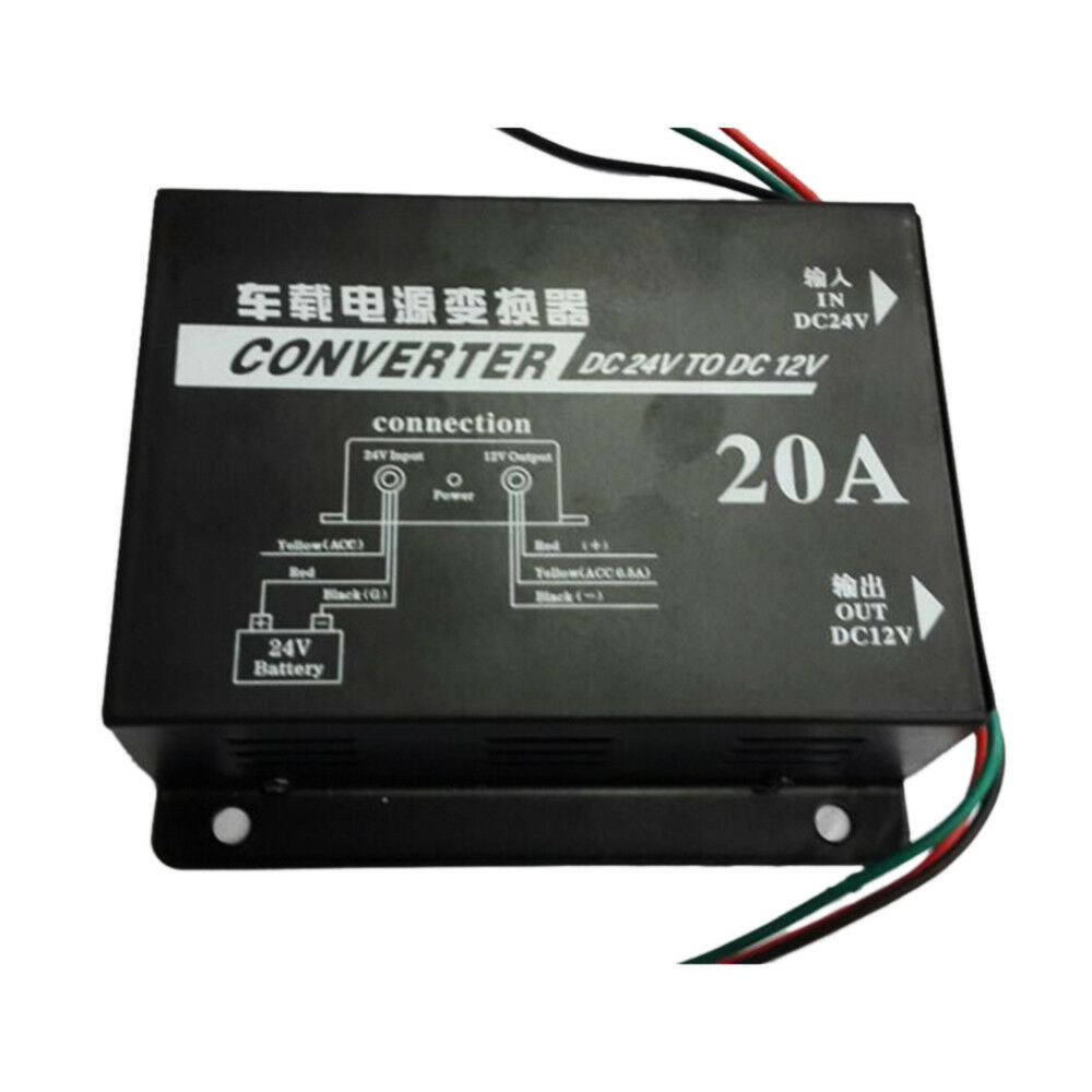 20A Inverter Transformer 24V to 12V DC Stepdown
