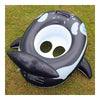 Inflatable Cartoon Children Water Taxis Toy Swim Ring with Handle    black fish