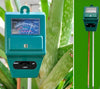 3 en 1 Probador Ph Tierra Agua Humedad Luz Prueba Metros para Plantas de Jardín