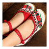 Old Beijing Cloth Embroidered Shoes Flax heel floral dancing comfort loafer