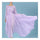 Long Sleeve Dress Bohemian Long Skirt Chiffon   light purple   S