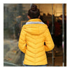 Winter Woman Hoodied Short Plus Size Down Coat   yellow